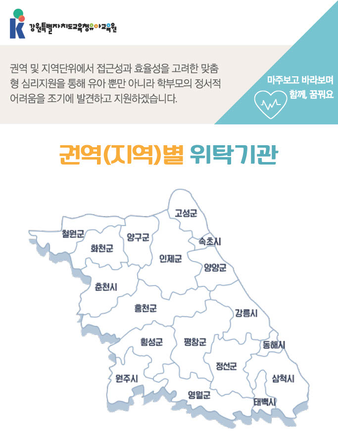 강원도 지역별 위탁기관